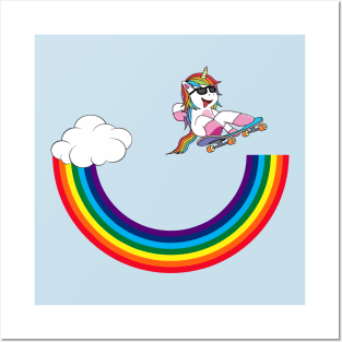 Unicorn Air Rainbow Halfpipe Posters and Art